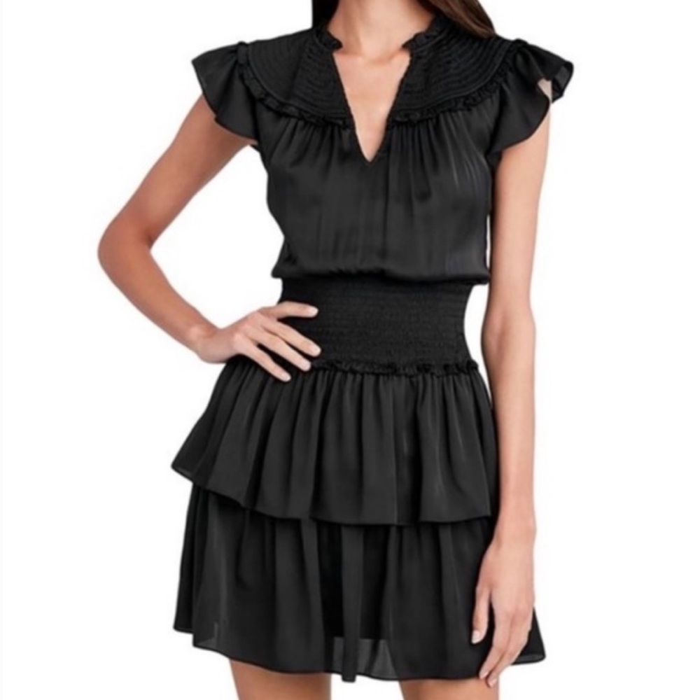 BCBG MAXAZRIA Hadleigh Ruffle Mini Dress